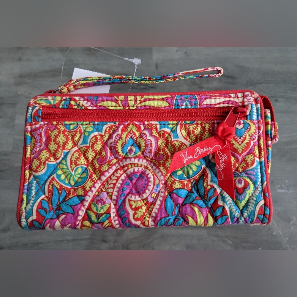 EUC Vera Bradley Paisley in Paradise Wristlet Wallet